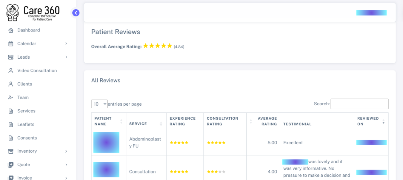 Care360 Review Management